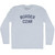 Border Czar Adult Tri-Blend Long Sleeve T-shirt - Athletic White