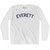 EVERETT Adult Cotton Long Sleeve T-shirt - White