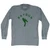 Raygun Kangaroo Breakdancing Adult Tri-Blend Long Sleeve T-shirt - Athletic Grey