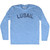 Lusail Adult Tri-Blend Long Sleeve T-shirt - Athletic Blue