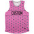 Tequila Pattern Finish Line Custom Athletic Tank Top - Hot Pink