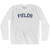 FIELDS Adult Cotton Long Sleeve T-shirt - White
