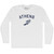 Athens Running Track Winged Foot Adult Cotton Long Sleeve T-shirt - White