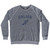 Dalian Running Track Winged Foot Adult Tri-Blend Sweatshirt - Athletic Grey