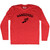 Hangzhou Running Track Winged Foot Adult Tri-Blend Long Sleeve T-shirt - Athletic Red