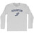 Houston Running Track Winged Foot Adult Cotton Long Sleeve T-shirt - Grey Heather