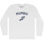 Mumbai Running Track Winged Foot Adult Cotton Long Sleeve T-shirt - White