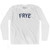 FRYE Adult Cotton Long Sleeve T-shirt - White