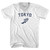 Tokyo Running Track Winged Foot Adult Tri-Blend V-neck T-shirt - White