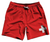 ADULT MEDIUM- Switzerland Country Flag 7.5" Swim Shorts Made in USA - Red White- Final Sale SM4