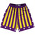 Champ Louisiana Purple Yellow and White Lacrosse Shorts Made In USA