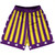Champ Louisiana Purple Yellow and White Basketball Practice Shorts Made In USA