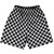 Checkerboard 1 Inch Black and Grey Medium Basketball Practice Shorts Made In USA