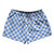 Checkerboard 1 Inch Blue Carolina and White 2.5" Swim Shorts Made in USA