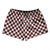 Checkerboard 1 Inch Red Maroon and White 2.5" Swim Shorts Made in USA