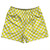 Checkerboard 1 Inch Yellow Canary and White Rugby Shorts Made In USA Checkerboard 1 Inch Yellow Canary and White Rugby Shorts Made In USA