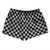 Checkerboard 1 Inch Black and Grey Medium 2.5" Swim Shorts Made in USA