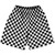 Checkerboard 1 Inch Black and White Basketball Practice Shorts Made In USA