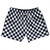Checkerboard 1 Inch Blue Navy and White 5" Swim Shorts Made in USA
