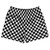 Checkerboard 1 Inch Black and White Rugby Shorts Made In USA