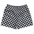 Checkerboard 1 Inch Blue Navy Almost Black and White Rugby Shorts Made In USA Checkerboard 1 Inch Blue Navy Almost Black and White Rugby Shorts Made In USA