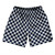 Checkerboard 1 Inch Blue Navy And Grey Medium Soccer Shorts Made In USA