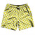 Checkerboard 1 Inch Yellow Canary and White Swim Shorts 7" Made in USA