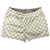 Checkerboard 1 Inch Vegas Gold and White Shorty Short Gym Shorts 2.5" Inseam Made In USA