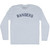 Rangers Adult Tri-Blend Long Sleeve T-shirt - Athletic White
