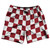 Checkerboard 2.5 Inches Red Cardinal and White Swim Shorts 7" Made in USA - Red Cardinal and White