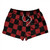 Checkerboard 2.5 Inches Black and Red Dark 2.5" Swim Shorts Made in USA - Black and Red Dark