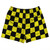 Checkerboard 2.5 Inches Black and Yellow Rugby Shorts Made In USA - Black and Yellow