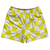 Checkerboard 2.5 Inches Yellow Bright and White Rugby Shorts Made In USA - Yellow Bright and White