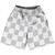 Checkerboard 2.5 Inches Grey Medium and White Basketball Practice Shorts Made In USA - Grey Medium and White