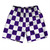 Checkerboard 2.5 Inches Purple Lakers and White Athletic Running Fitness Exercise Shorts 7" Inseam Shorts Made In USA - Purple Lakers and White Checkerboard 2.5 Inches Purple Lakers and White Athletic Running Fitness Exercise Shorts 7" Inseam Shorts Made In USA - Purple Lakers and White