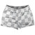Checkerboard 2.5 Inches Grey Medium and White Shorty Short Gym Shorts 2.5" Inseam Made In USA - Grey Medium and White