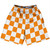 Checkerboard 2.5 Inches Orange Tennessee and White Lacrosse Shorts Made In USA - Orange Tennessee and White