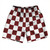 Checkerboard 2.5 Inches Red Maroon and White Athletic Running Fitness Exercise Shorts 7" Inseam Shorts Made In USA - Red Maroon and White Checkerboard 2.5 Inches Red Maroon and White Athletic Running Fitness Exercise Shorts 7" Inseam Shorts Made In USA - Red Maroon and White