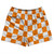 Checkerboard 2.5 Inches Orange Tennessee and White Rugby Shorts Made In USA - Orange Tennessee and White