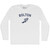 Bolton Running Track Winged Foot-Adult Cotton Long Sleeve T-shirt - White