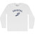 Crystal Running Track Winged Foot-Adult Cotton Long Sleeve T-shirt - White
