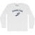 Charlton Running Track Winged Foot-Adult Cotton Long Sleeve T-shirt - White