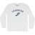 Leicester Running Track Winged Foot-Adult Cotton Long Sleeve T-shirt - White