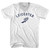 Leicester Running Track Winged Foot-Adult Cotton V-neck T-shirt - White