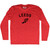 Leeds Running Track Winged Foot-Adult Tri-Blend Long Sleeve T-shirt - Athletic Red