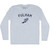 Fulham Running Track Winged Foot-Adult Tri-Blend Long Sleeve T-shirt - Athletic White