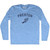 Preston Running Track Winged Foot-Adult Tri-Blend Long Sleeve T-shirt - Athletic Blue