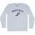 Sheffield Running Track Winged Foot-Adult Tri-Blend Long Sleeve T-shirt - Athletic White