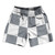 Checkerboard 5 Inches Grey Dark and White Soccer Shorts Made In USA