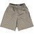 Checkerboard Half Inch Brown Dark and White Lacrosse Shorts Made In USA